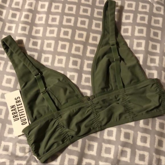 Urban Outfitters Olive Green Out From Under Samba Plunge Bralette Crop Top - Picture 6 of 6